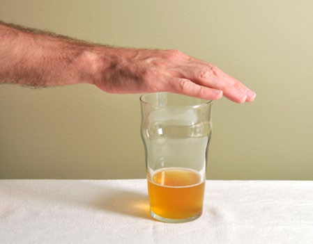 Image: Man choosing to stop drinking