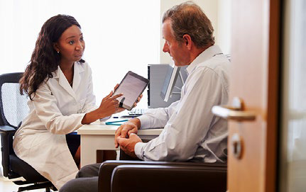 image: Man consulting with his doctor